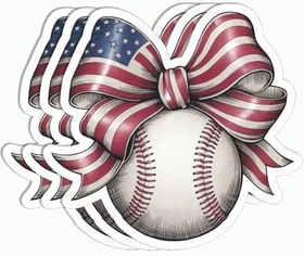 Resim 3 Adet Yay Beyzbol Amerikan Bayrağı Çıkartması - Beyzbol Topu - Spor Aşığı - Su Şişesi için Çıkartma - Kupa - Bagaj - Tablet - Defter 