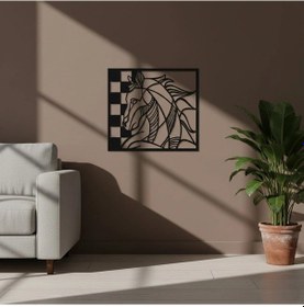 Resim Satranç Atı Ve Desenleri Metal Duvar Tablosu 