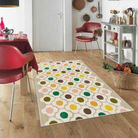 Resim Nuvomon Çiçek Desenli Mutfak Halısı - 80x150 cm 