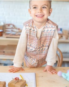 Resim MOOSE STORE BABY&KIDS Organik Pamuk Pazen Moose Yelek Bebek Çocuk Unisex Yenidoğan 