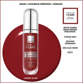 Resim Avon Make Up +Care Peptit İçeren Serum Gloss SPF20 Dudak Parlatıcısı Cherry Glow - Gratis 