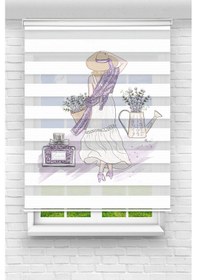 Resim Perdecizade Enxboy Şapkalı Kız Dijital Baskılı Zebra Perde-cocuk Odası-stor Perde Pz-2574 Renkli 