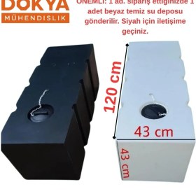 Resim Dokya Mühendislik Karavan, Tekne , Bungalov için 200 Lt Temiz Su Deposu ( 1 Adet- Beyaz) 