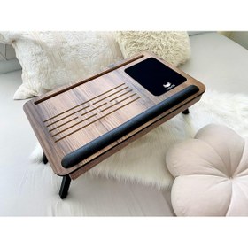 Resim Hype Store Axolotl Supply lidya Telefon Tablet Bölmeli Katlanır Ayaklı Minderli Laptop Sehpası Bilgisayar Çalış 