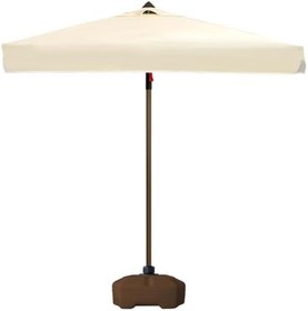 Resim ODS Sunminyum 200x200 Polyester Kumaşlı + 50 Litre Bidonlu Bahçe Şemsiyesi (KREM) 