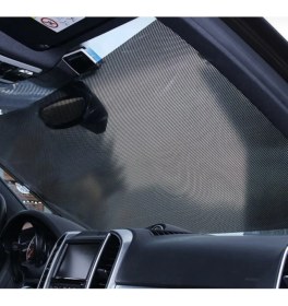 Resim Araba Güneşliği Ön Cam Güneşlik Geri Çekilebilir Koruyucu Güneşlik 68 X125 cm Benekli 