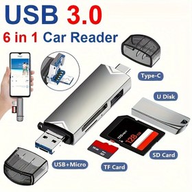 Resim VVIA 6'sı 1 Arada USB 3.0 Çok Fonksiyonlu Medya Okuyucu, Type-C ve Mikro USB Bağlantıları, Yüksek Hızlı 5 Gbps Veri Aktarımı - SD, TF, Micro SD, U Disk Destekler - Pil Gerekmez 