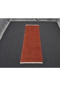 Resim Zehra Abla Halı Yeni El Dokuma Başyapıt Tek Renk Somon Burdur Bucak Yolluk Yün Halı 5831 Renkli 