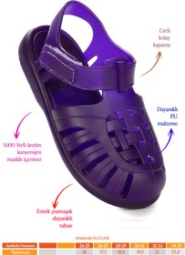 Resim Kiko Kids Fina Günlük Deniz Havuz Plaj Kız Çocuk Sandalet Ayakkabı 