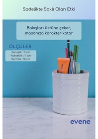 Resim Kalemlik Masa Kalemliği Organizer Kalemlik Beyaz Renk Model 90 Çok Renkli 