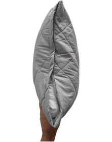 Resim Ely Parker Renkli Yastık Alezi (6 adet) %100 Pamuk Kapitoneli Yastık Koruyucu Yastık Kılıfı Gri 