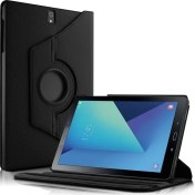 Resim Samsung Galaxy Tab S3 9.7'' T820/t825 Kılıf 360 Dönerli Stand Deri Siyah Microsonic