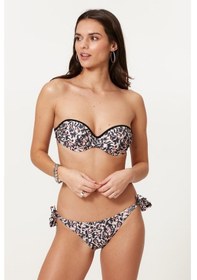 Resim Pierre Cardin Straplez Dolgulu Bikini Takım 217367 Pembe Leopar 