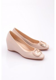 Resim Dgn 24309 Kadin Metal Aksesuarli Dolgu Topuklu Ayakkabi 24309-2428-R0463 