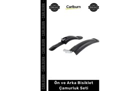 Resim Carlburn #bisiklet Siyah Esnek Plastik Ğ Şehir Yol Bisikleti Jant Uyumlu Ön Arka Bisiklet Çamurluk Seti 
