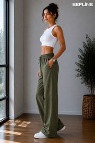 Resim LAVİNİM Kadın Keten Oversize LooseFit Rahat Pantolon 