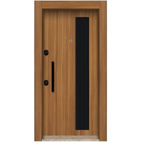 Resim Çelik Kapı Modelleri Ahşap Kaplama Kabartmalı Daire Kapısı Sol 4 