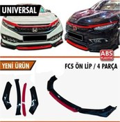 Resim Universal Flaplı 4 Parça Lip Piano Black Kırmızı Dilli 