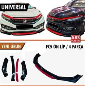 Resim Universal Flaplı 4 Parça Lip Piano Black Kırmızı Dilli 