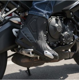 Resim Prosev Yazlık Kısa Racing Bot - İtalyan Model Deri Sert Korumalı Motosiklet Botu 
