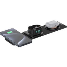 Resim Bix Bxmw6 3’ü 1 Arada 15W Akıllı Telefon, Akıllı Saat ve Tws Kulaklıklar Için Manyetik Kablosuz Şarj Cihazı iPhone Airpods ve Apple Watch Için Wireless Şarj Ünitesi 