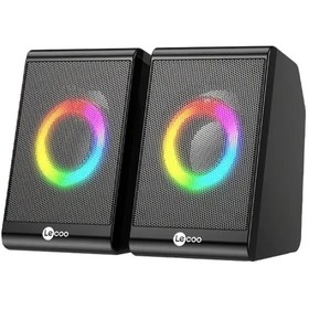 Resim LENOVO LECOO DS100 1+1 Siyah 6w RMS Hoparlör RGB Ledli 