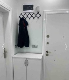 Resim Dekoratif Metal Siyah Duvar Kapı Askısı Elbise Askısı Akordiyon Model Askılık 