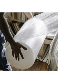 Resim 100 Cm X 25 Metre Balonlu Naylon Koli Bandı Hediyeli Eşya Sarma Koruma Naylonu Patpat 