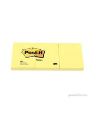 Resim Post-it 653 Yapışkanlı Not Kağıdı 38x51mm 3 Lü Blok 100 Yaprak 