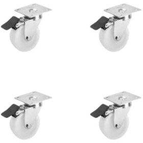 Resim Hts 343 Polyamid Makaralı Tablalı 75x25 Frenli Teker 4 Adet 