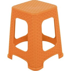 Resim Mandella Sağlam Plastik Karizma Rattan Tabure Tik 