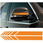 Resim Sticker World Yan Ayna Şerit Sticker Sağ-sol 20*3 Cm Turuncu 