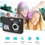 Resim Leezsing Dijital Kamera Video Kamera Video Kamera 48mp 2.8 İnç Tft Ekran Otomatik Odaklama 16x Dijital Zoom T Siyah 