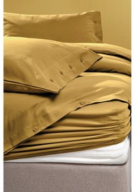 Resim Yataş Bedding Plain Çift Kişilik Ranforce Yıkamalı Nevresim Takımı - Safran 