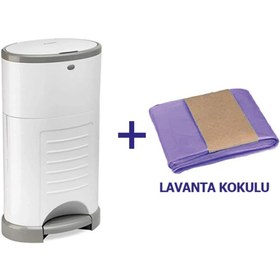 Resim Korbell Korbel Bebek Bezi Çöp Kovası Ve 495 Adet Bez Kapasiteli Lavanta Kokulu Çöp Poşeti 