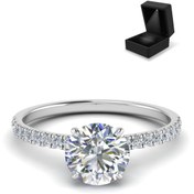 Resim Crystal Diamond Zirconia 1.01 Karat Tektaş Yüzük 