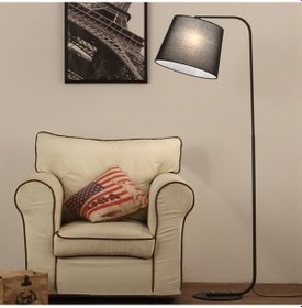 Resim RİOLİGHT 1RETRO RUSTİK SİYAH HAREKETLİ KUMAŞ BAŞLIK METAL LAMBADE 