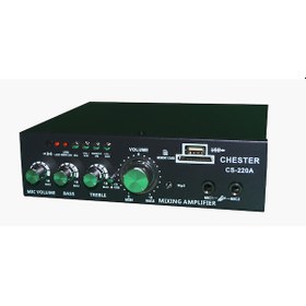 Resim Chester CS-220A USB Bluetooth 2 x 40 W Trafosuz Amfi 