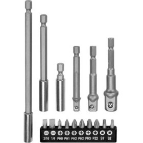 Resim 16 Parça Çok Amaçlı Bit ve Adaptör Seti, Pratik ve Dayanıklı Takım 