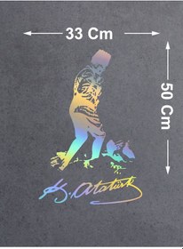 Resim Hologramlı Janjanlı Kocatepe Ve Atatürk İmza Sticker 02524 50x33 Cm 