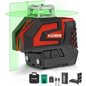 Resim Kobb KBL32G Profesyonel Li-ion Yatay 360° ve Dikey Otomatik Hizalamalı Yeşil Nokta Şakül ve Yeşil Çapraz Çizgi Lazer 