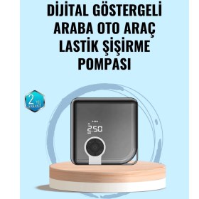 Resim Type-C Şarj Girişli Taşınabilir Elektrikli Hava Pompası 