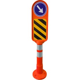 Resim İleri Trafik Delinatörlü Refüj Başı Ek Levhası Seti 