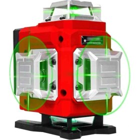 Resim 16 Köşe Göstergeli 4d Lazer Metre Terazi 360 Tripod Çapraz Çizgi Yeşil Yapı Fayans Alan Ölçme Inşaat 