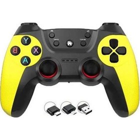Resim Createtech Sarı-2.4g Kablosuz Oyun Denetleyicisi, Ps3/smartphone/pc İçin Joypad 
