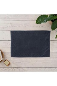 Resim markentegra Yüksek Emicilikte Antrasit Renk Pamuklu Pirinç Örgü Ayak Havlusu 