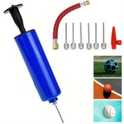 Resim 1pc PE Malzeme Esnek Hortum Top Pompası - Taşınabilir El Pompası Basketbol, Futbol, Voleybol için - Dayanıklı Hava İtme Pompası Kolay Tutma Kolu ile 