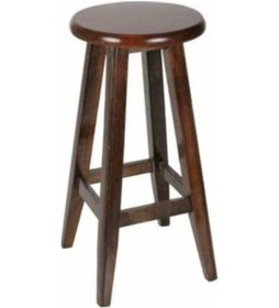 Resim Ceviz Ahşap Bar Taburesi 60 CM 