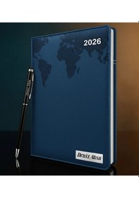 Resim Bk Gift Kişiye Özel İsimli Termo Sert Kapak 2026 Lacivert Ajanda & Kalem -16, Öğretmenler Günü Hediyesi, Yeni İş Hediyesi 35334 Bk Gift Renkli 