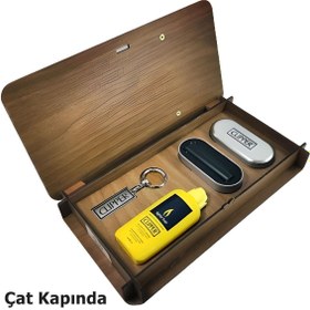 Resim Clipper Benzinli Çakmak Seti Hediye Kutusu Çat Kapında 